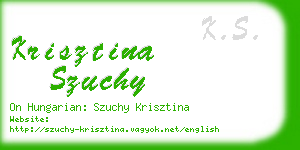 krisztina szuchy business card